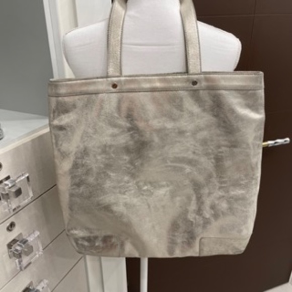 Gold-washed Tory Burch Tote - Picture 2 of 4